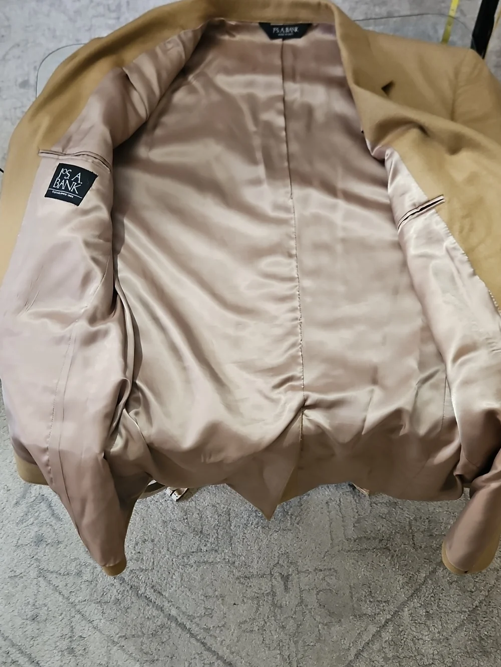 Jos. A. Bank Camel Tan Cashmere Single-Breasted Sport Coat 42L